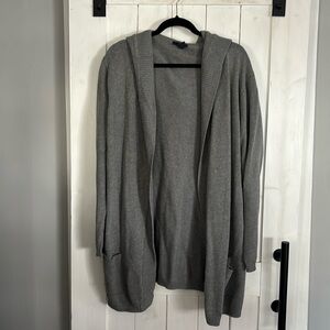 Gap - Long Hooded Cardigan Sweater - Grey